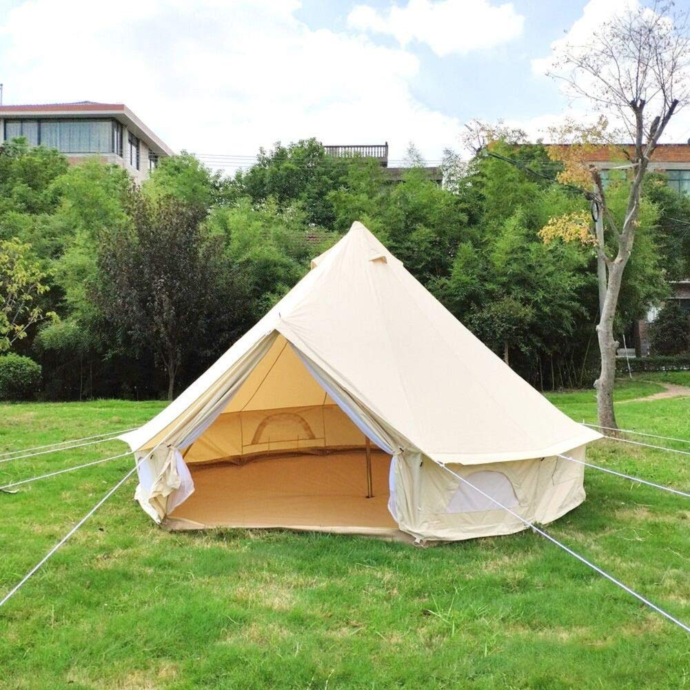 Outdoor Waterproof Cotton Canvas Family Bell Tent