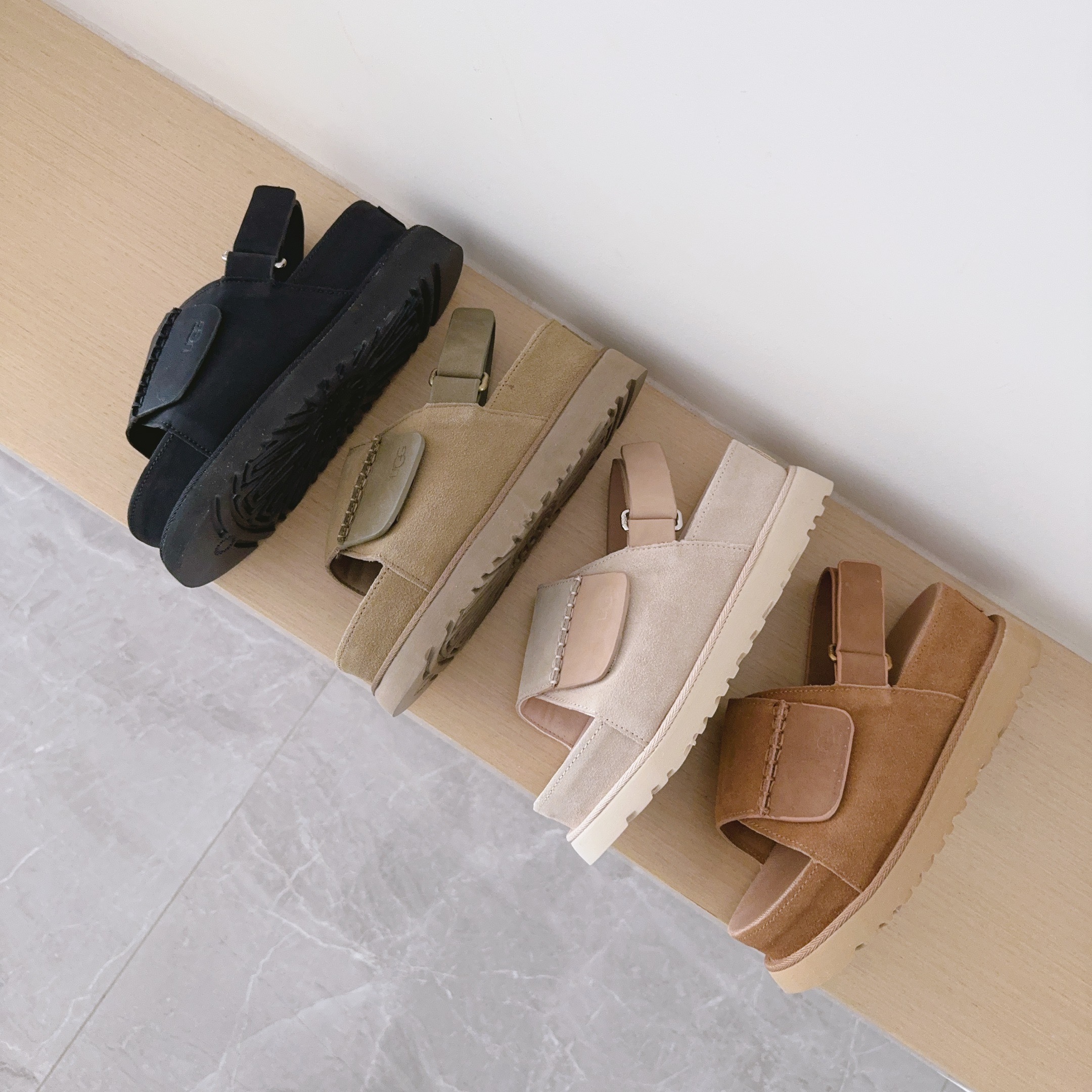 Wide Hook-And-Loop Backstrap Sandals