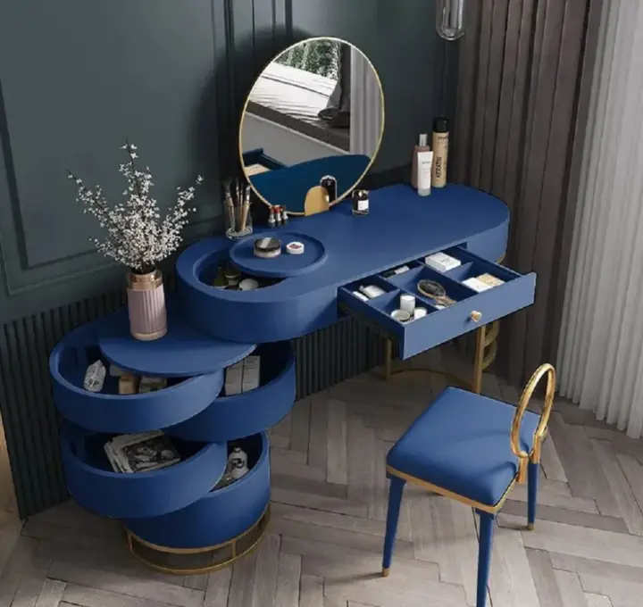 Dressing Table Set Vanity Desk Makeup Table with LED