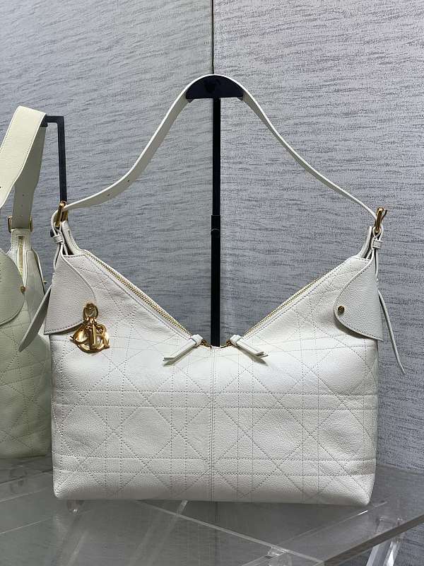Dior Toujours Hobo Bag White Small