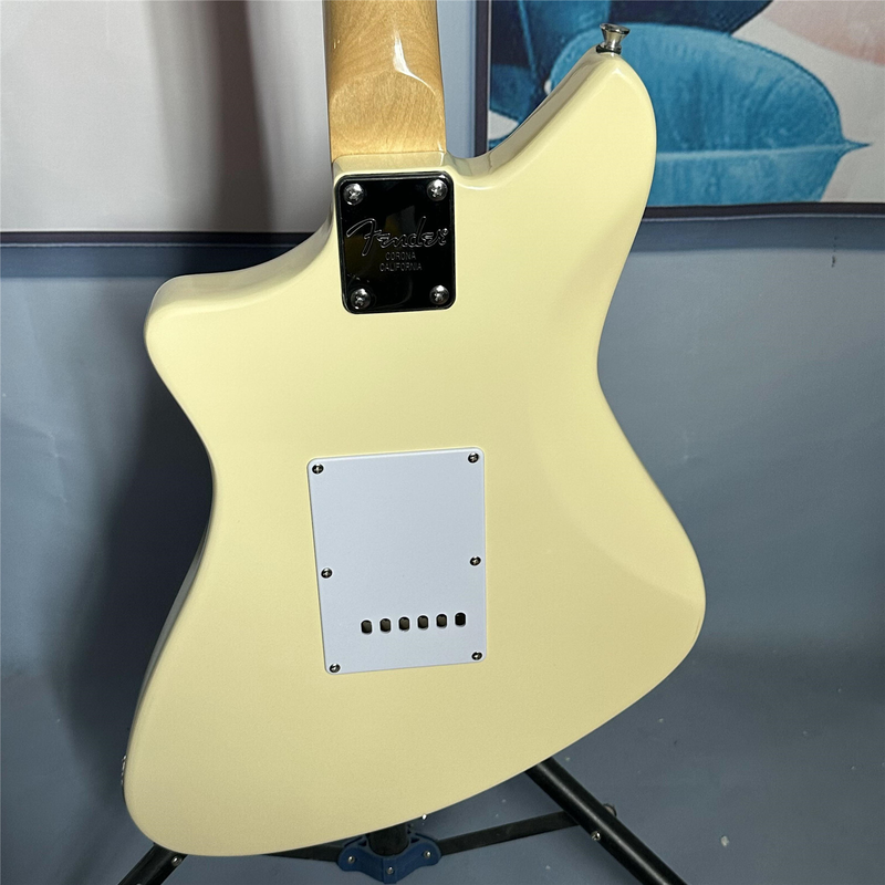 Cream Meteora Electric Guitar Solid Body Basswood Body Maple Fretboard 6 strings