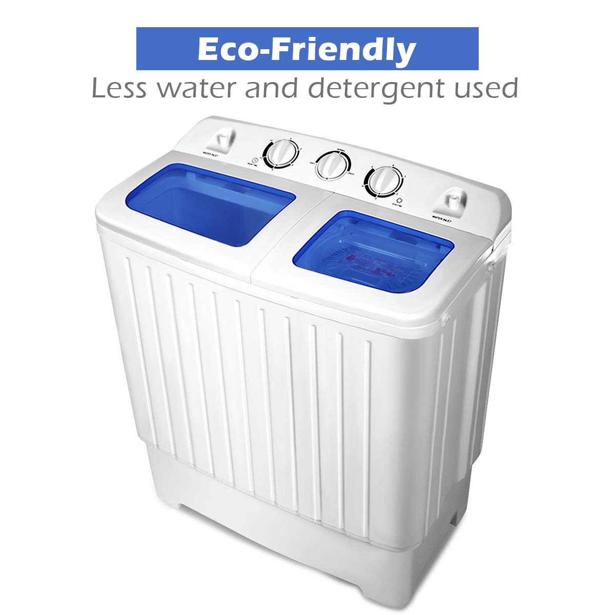 Giantex Mini Compact Twin Tub Washing Machine 17.6lbs Washer