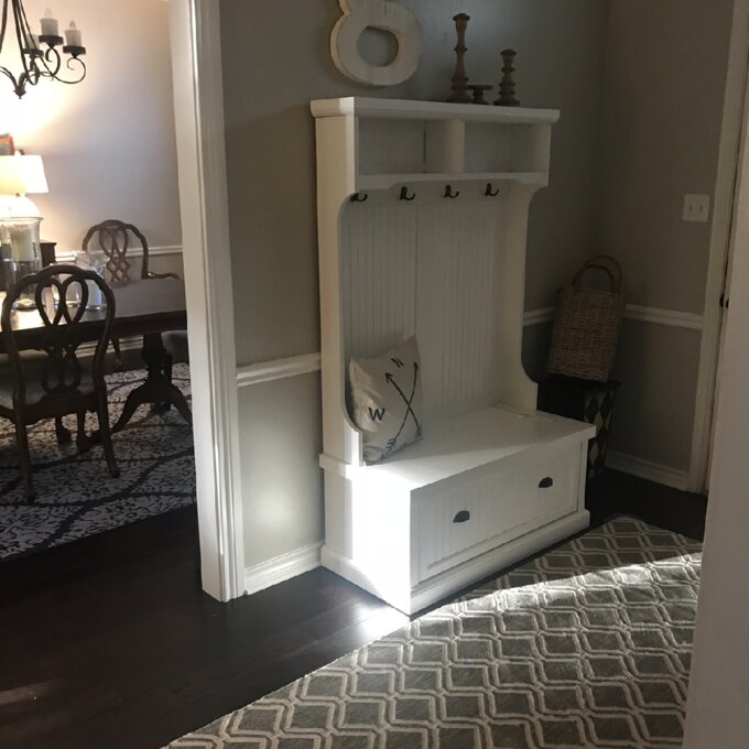 Carmel 40'' Wide Hall Tree with Bench and Shoe Storage