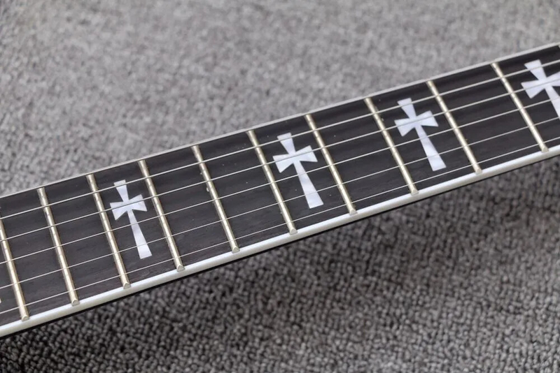 Custom Tony Iommi model Black Solid body 24 frets Electric Guitar 6-string