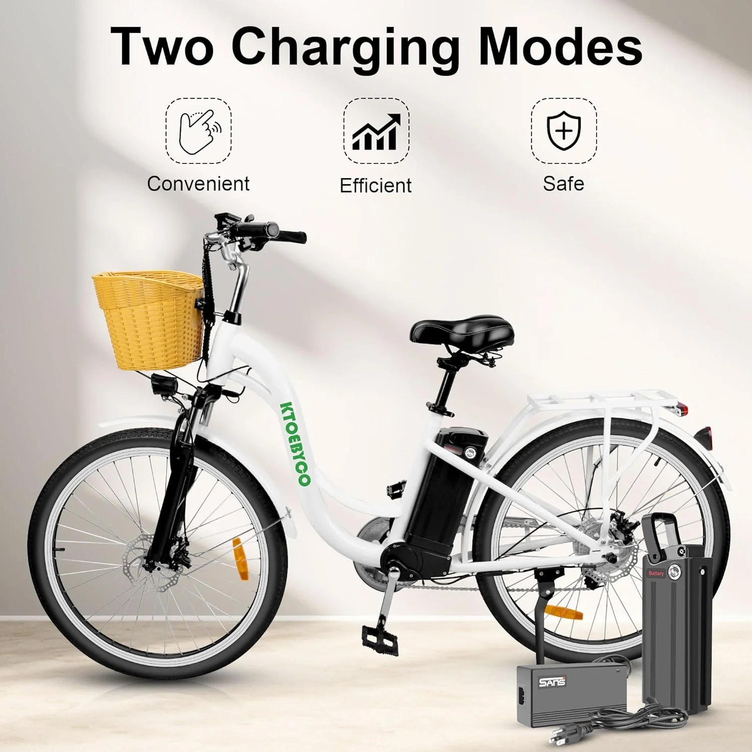 Gpower 22in Electric City Bike, 750W Peak, 48V