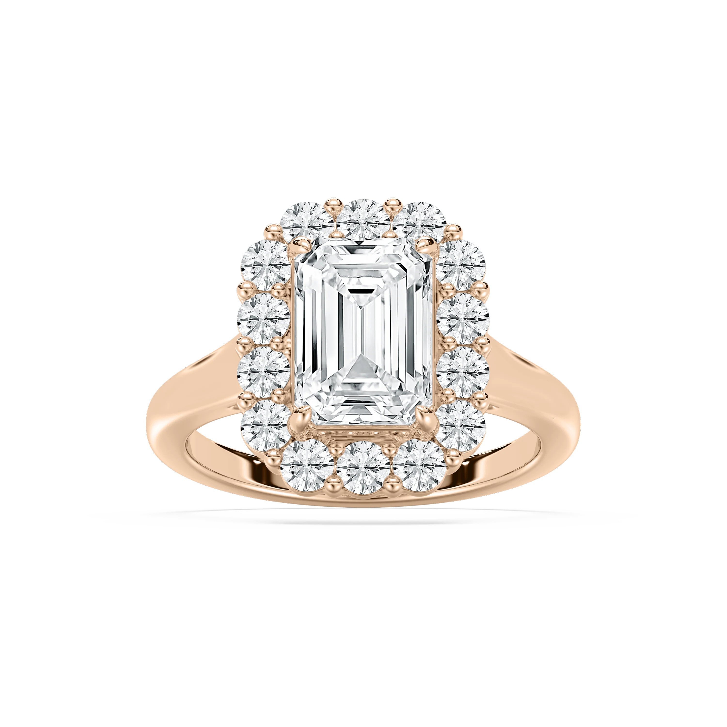Thea 3 ⁷⁄₈ ctw Emerald Lab Grown Diamond Grand Halo Engagement Ring