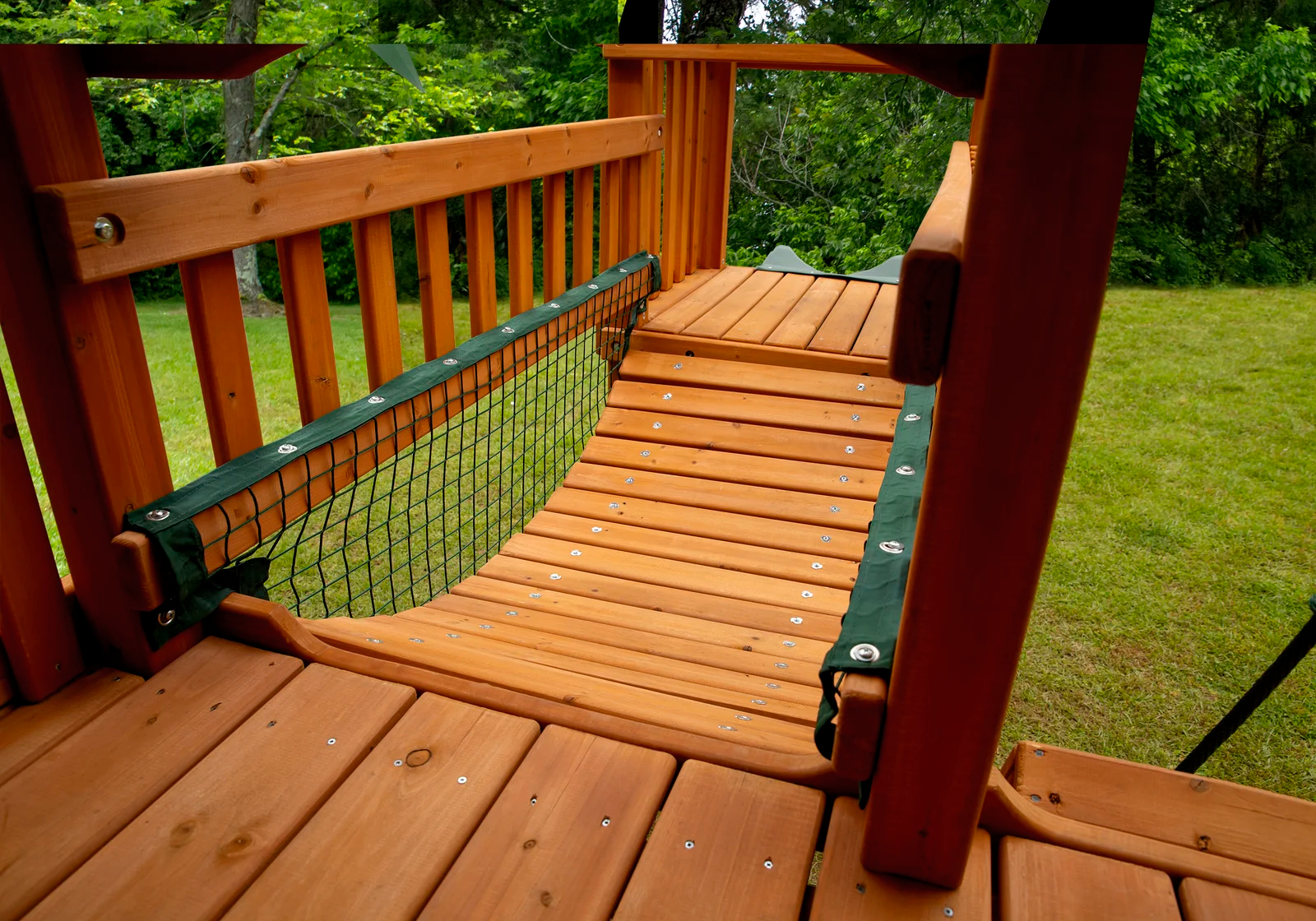 Treasure Trove I Swing Set with Wood Roof