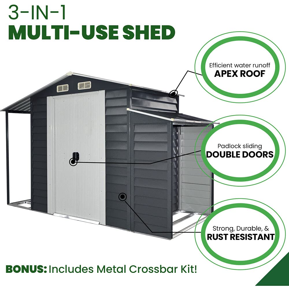 3-in-1 Multi-Use Storage Shed