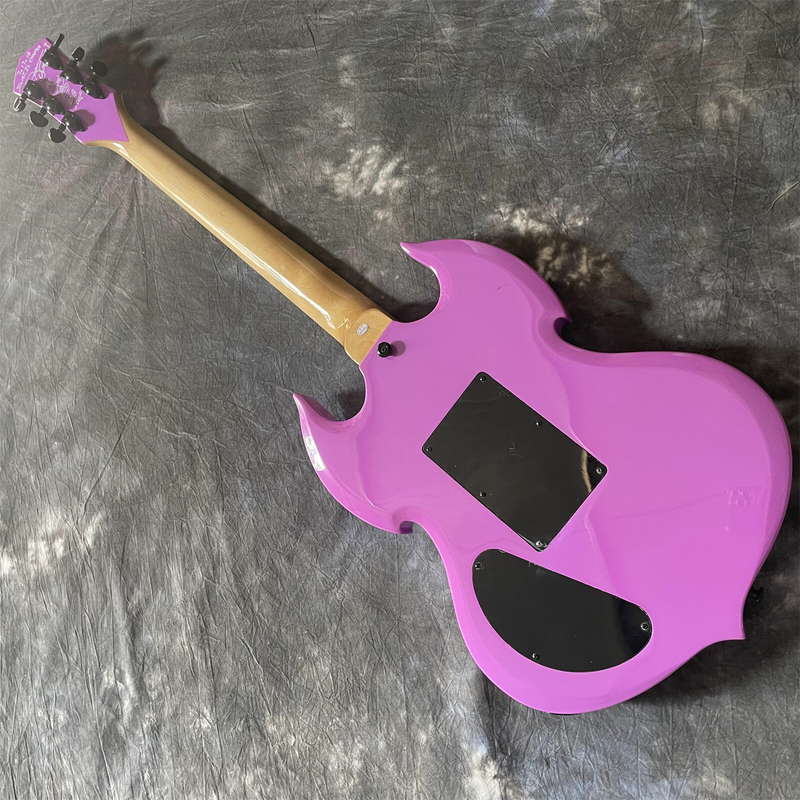 Purple Zakk Electric Guitar HH Pickups Floyd Rose Bridge Black Hardware