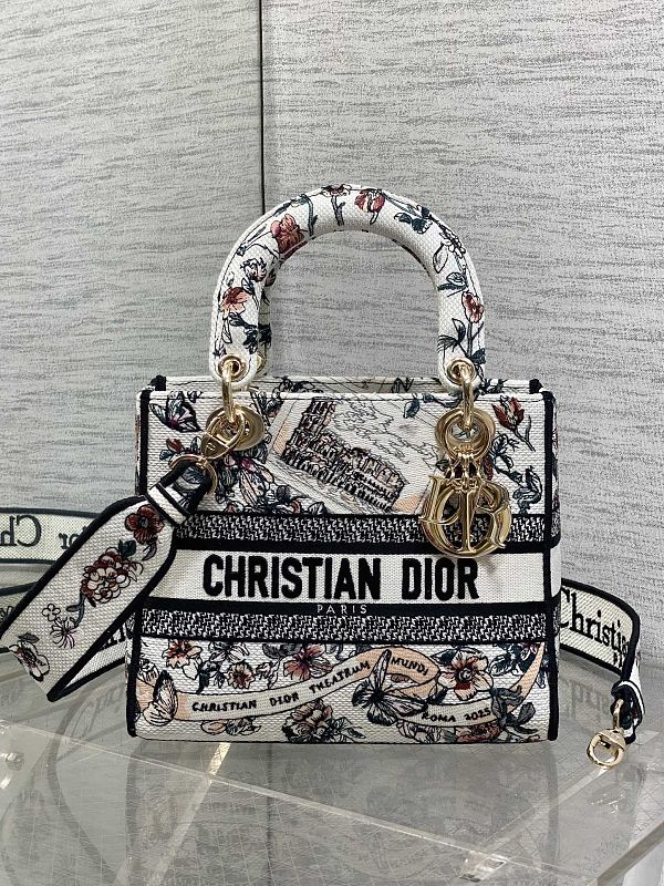 Dior Lady D-Lite Bag Rome Embroidered