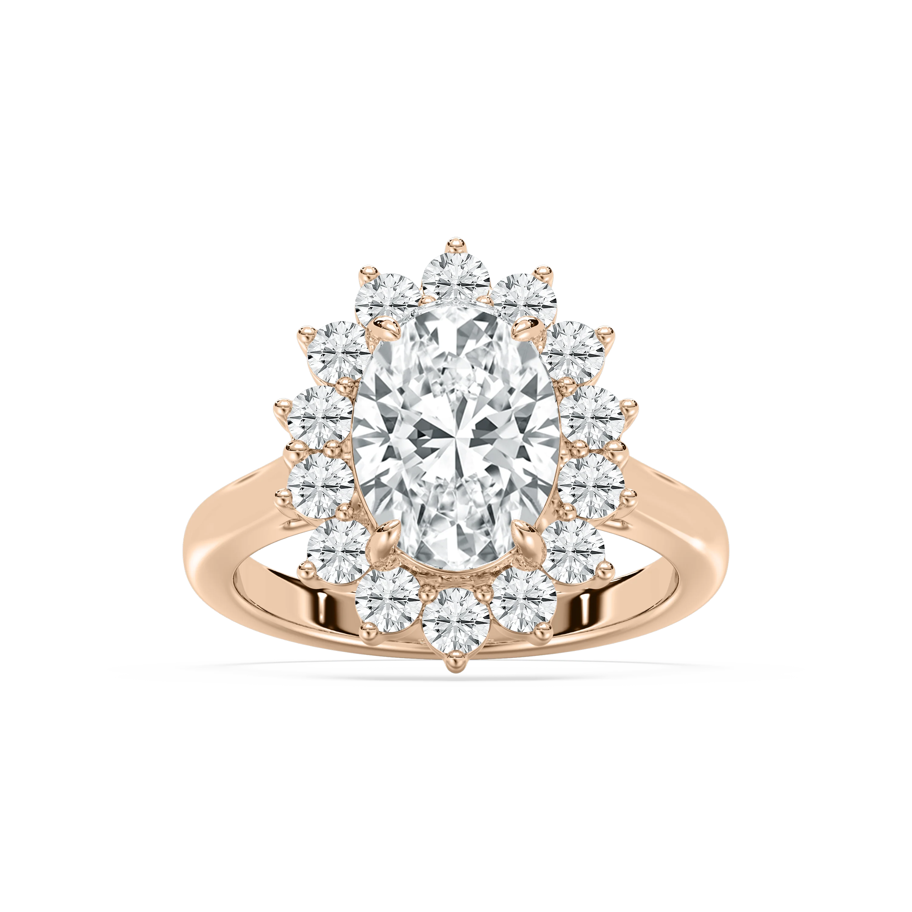 Felicity 3 ⁷⁄₈ ctw Oval Lab Grown Diamond Grand Halo Engagement Ring