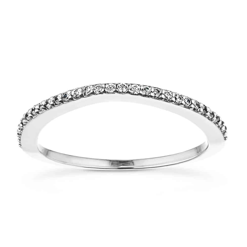 Coral 1/8 ctw Round Lab Grown Diamond Petite Curved Band