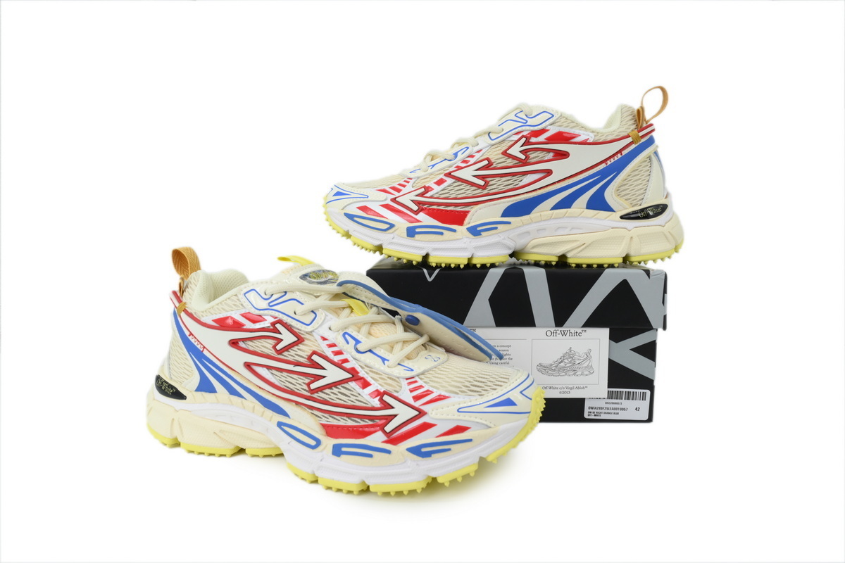 Off-White Be Right Back Beige Red Blue Yellow OMIA289F 25LEA001 0057