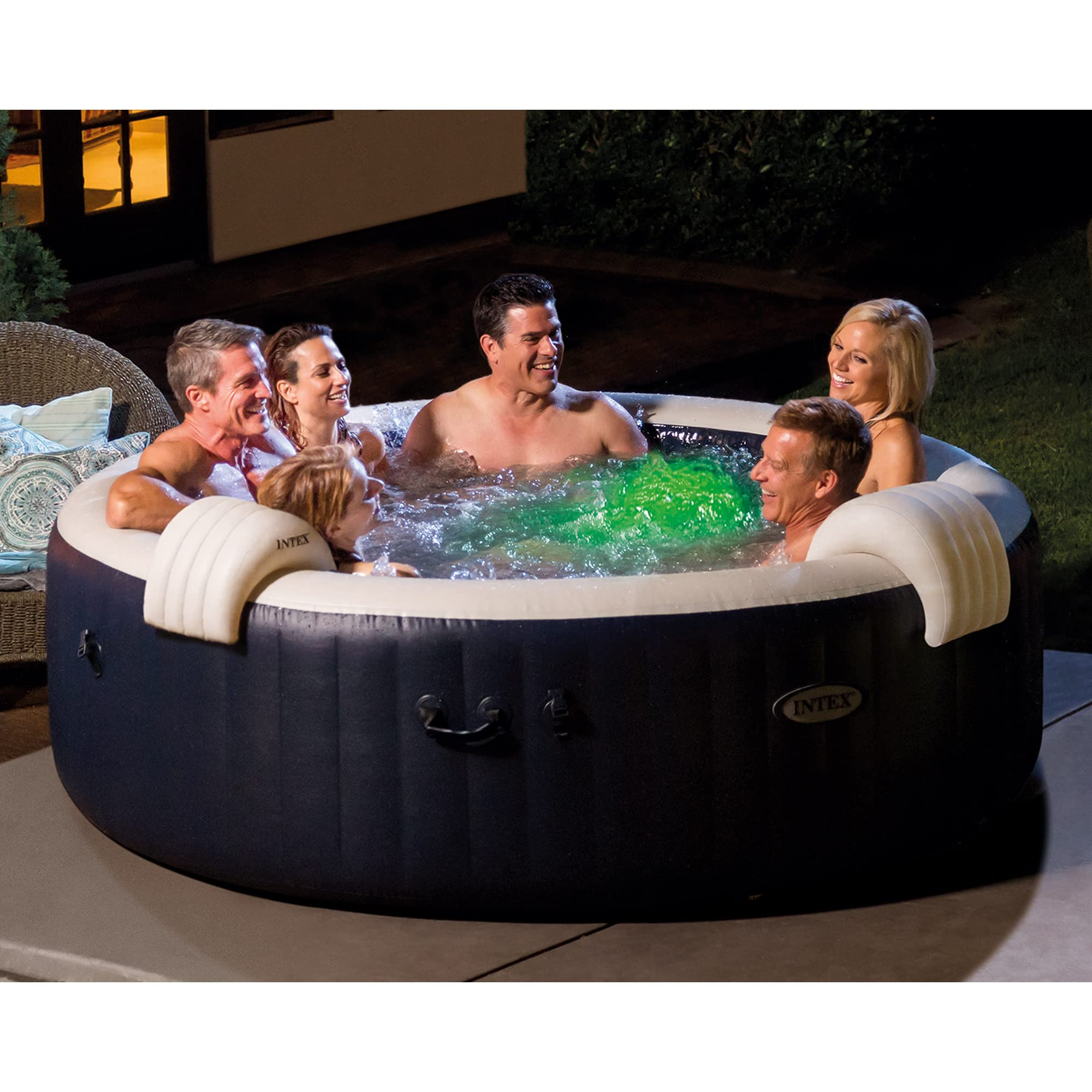 85" 6 Person Portable Inflatable Hot Tub Spa