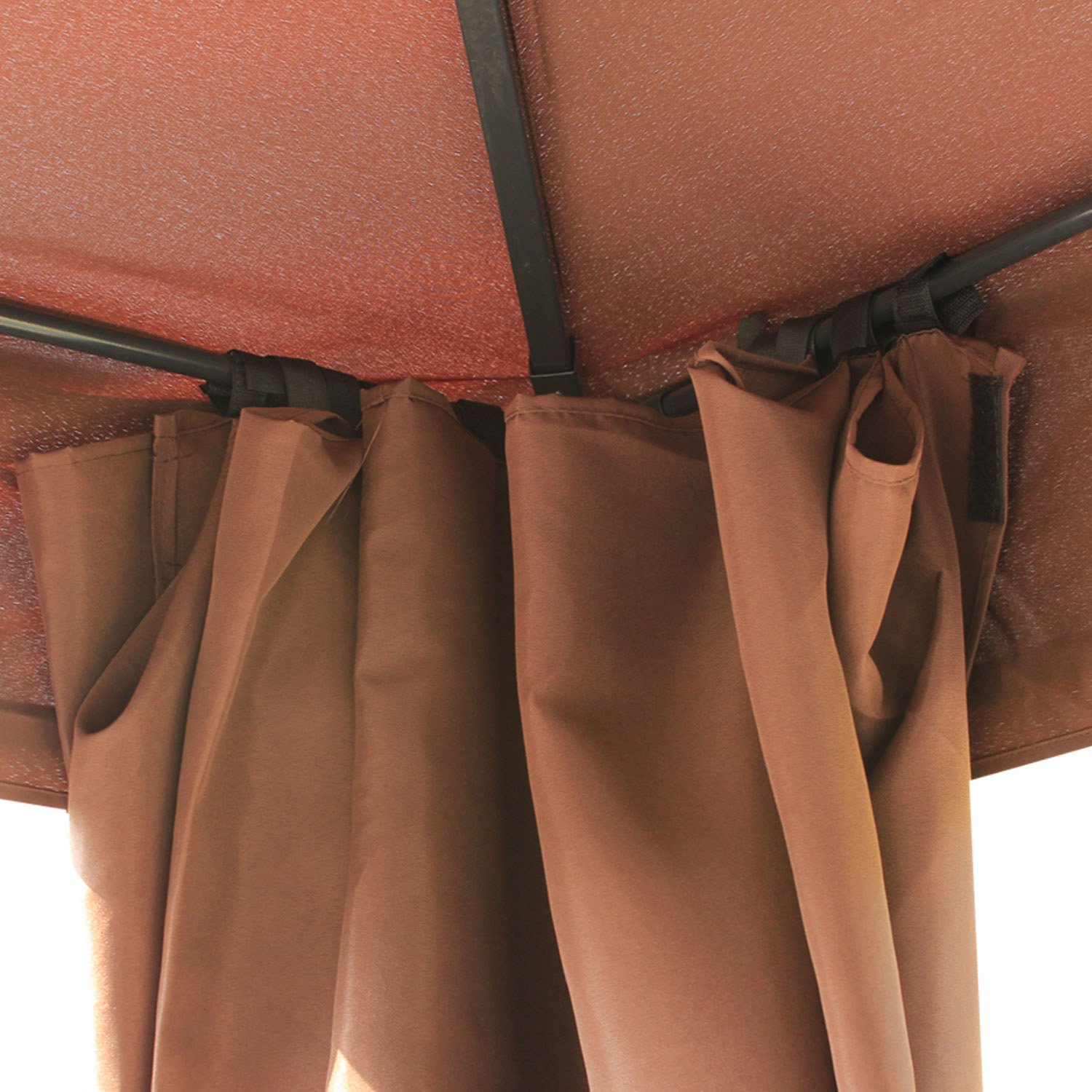 10x13ft Garden Gazebo Double-Tiered with Curtain