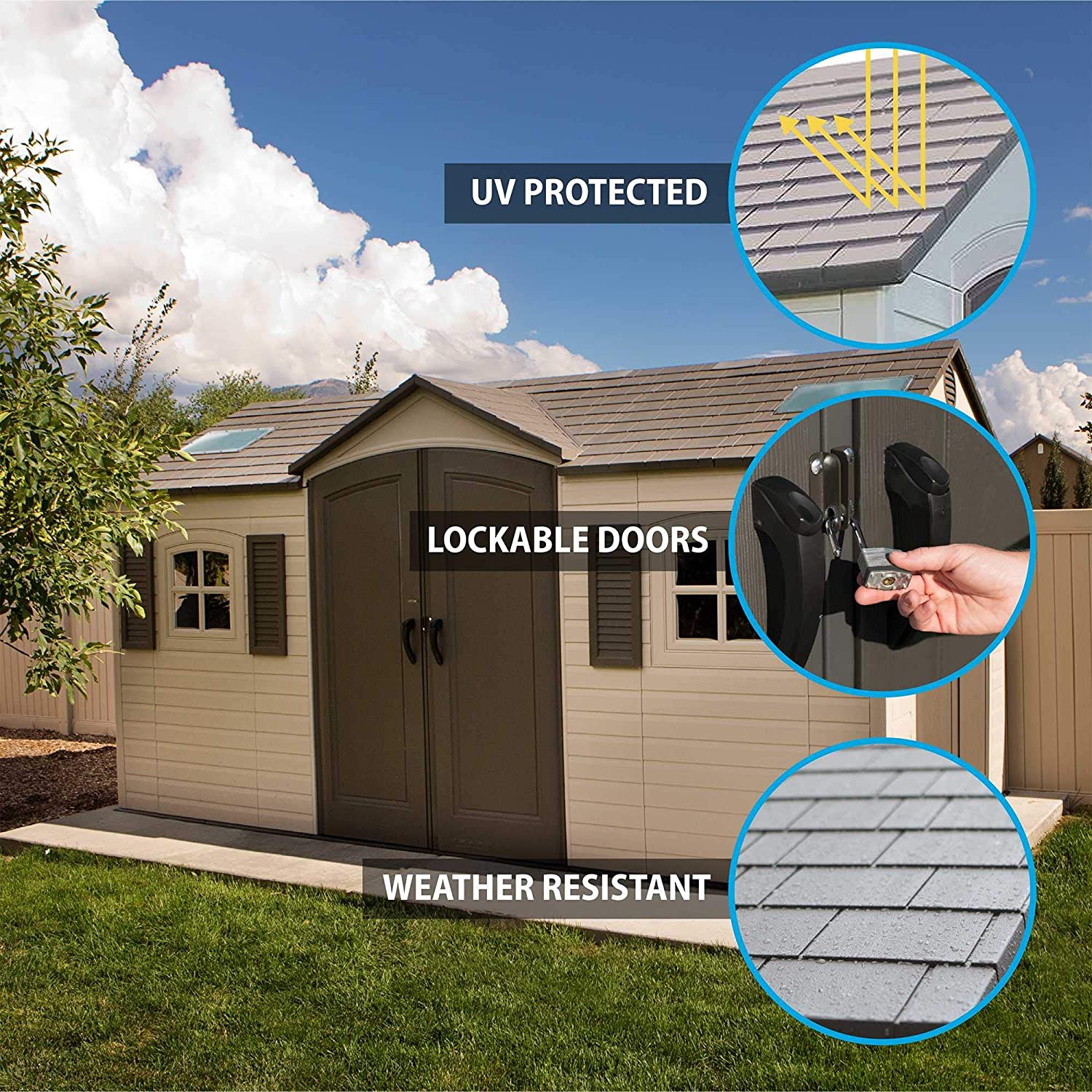 Outdoor Storage Dual Entry Shed