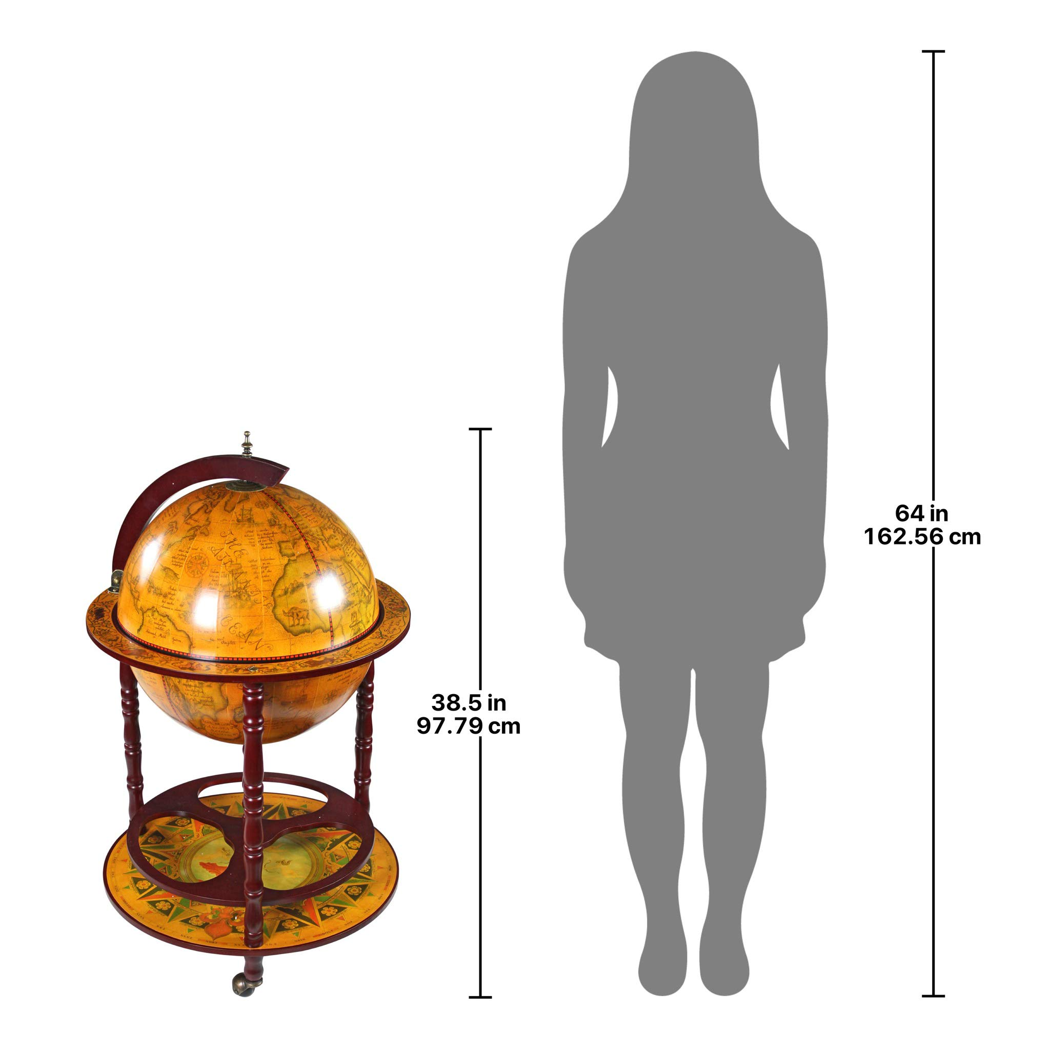 Design Toscano Sixteenth-Century Italian Replica Globe Bar Cart