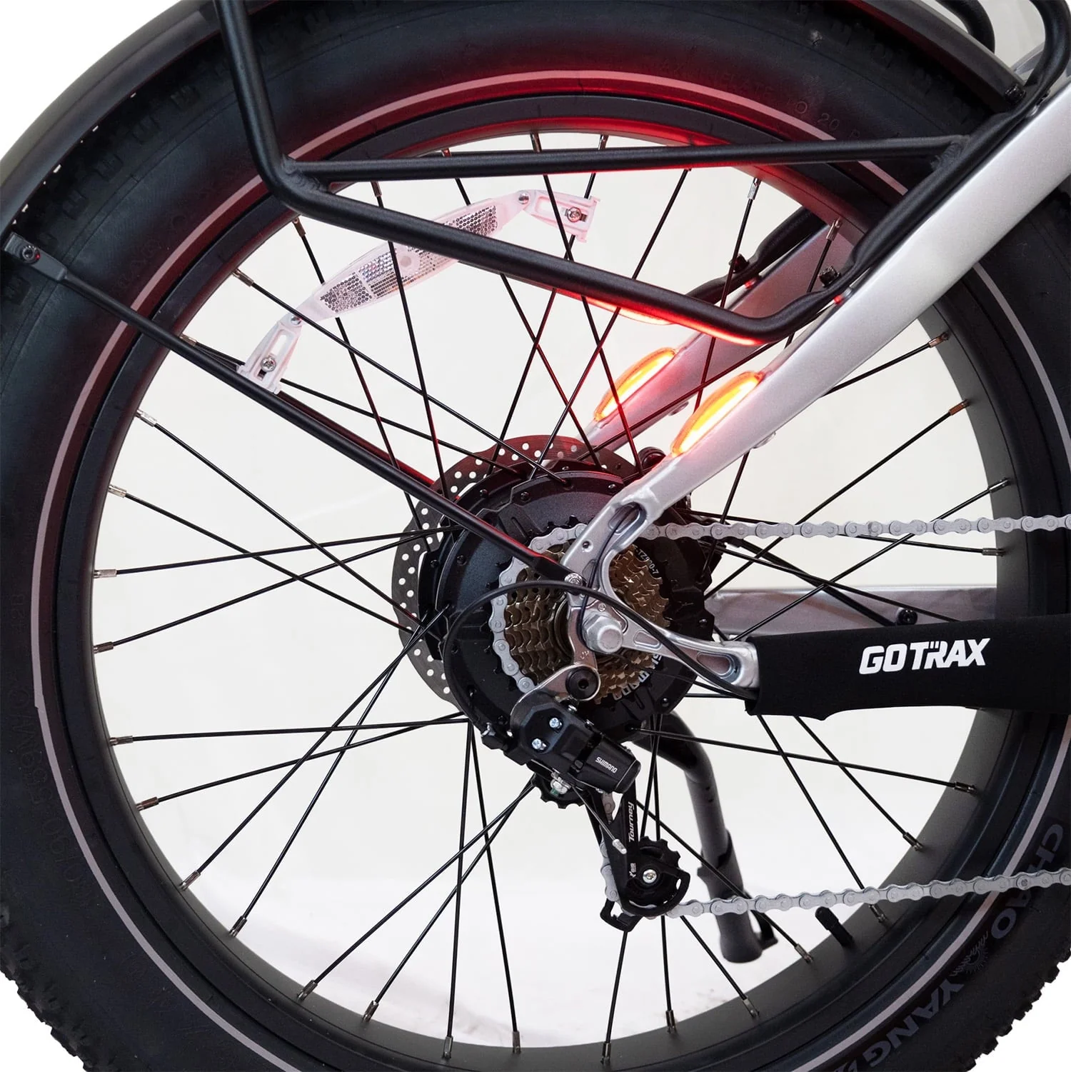 GOTRAX Tundra 26in Fat Tire Electric Bike, 750W, Silver
