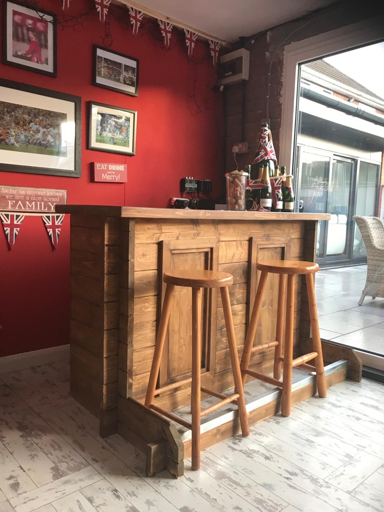 Bar Counter Man Cave Home Bar Party Lounge Wood Summer Garden