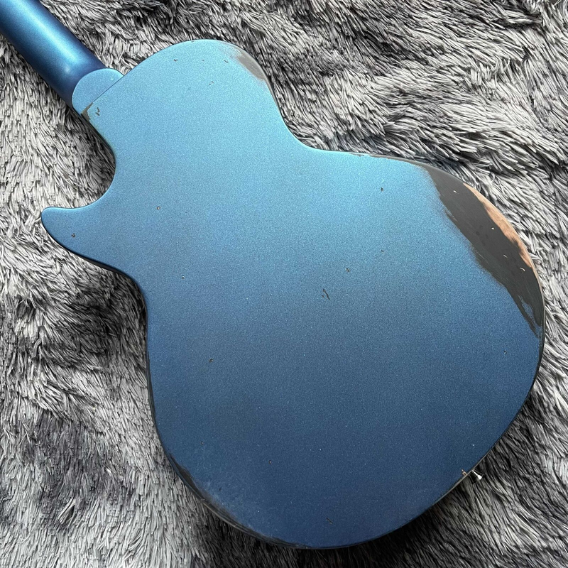 Hot Sale Blue Make The Old One Special-shaped Unique Electric Guitar 2022 New