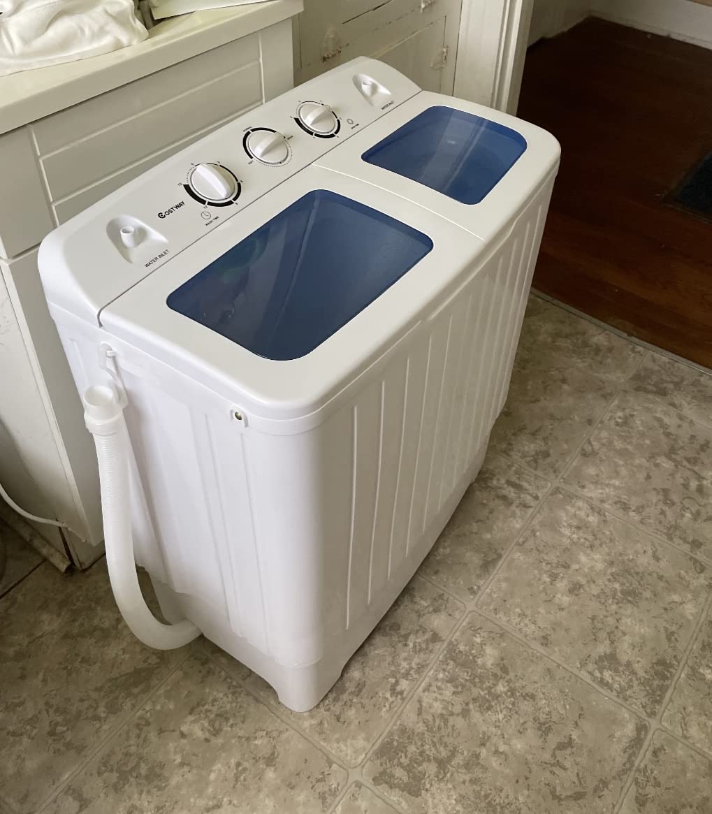 Giantex Mini Compact Twin Tub Washing Machine 17.6lbs Washer
