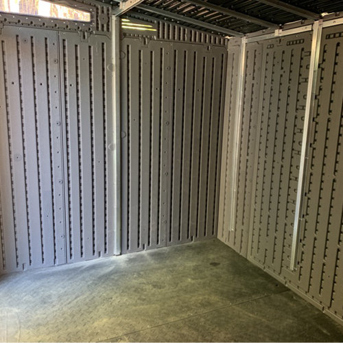 Modernist 10X7 ft Barn Door Storage Shed