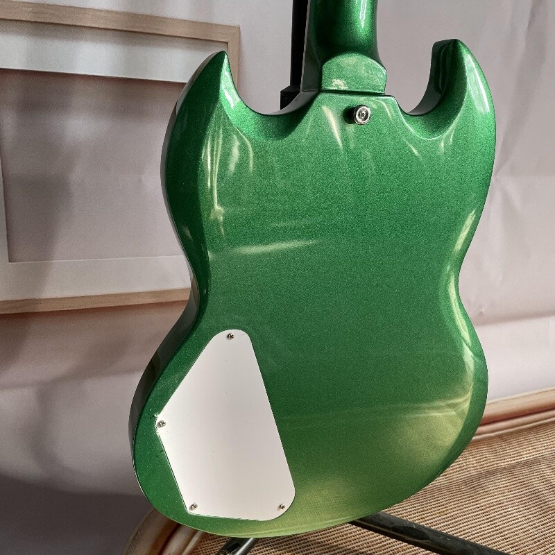 Metallic Green SG 60s Custom Electric Guitar Tremolo Mahogany Body 3H Pickups