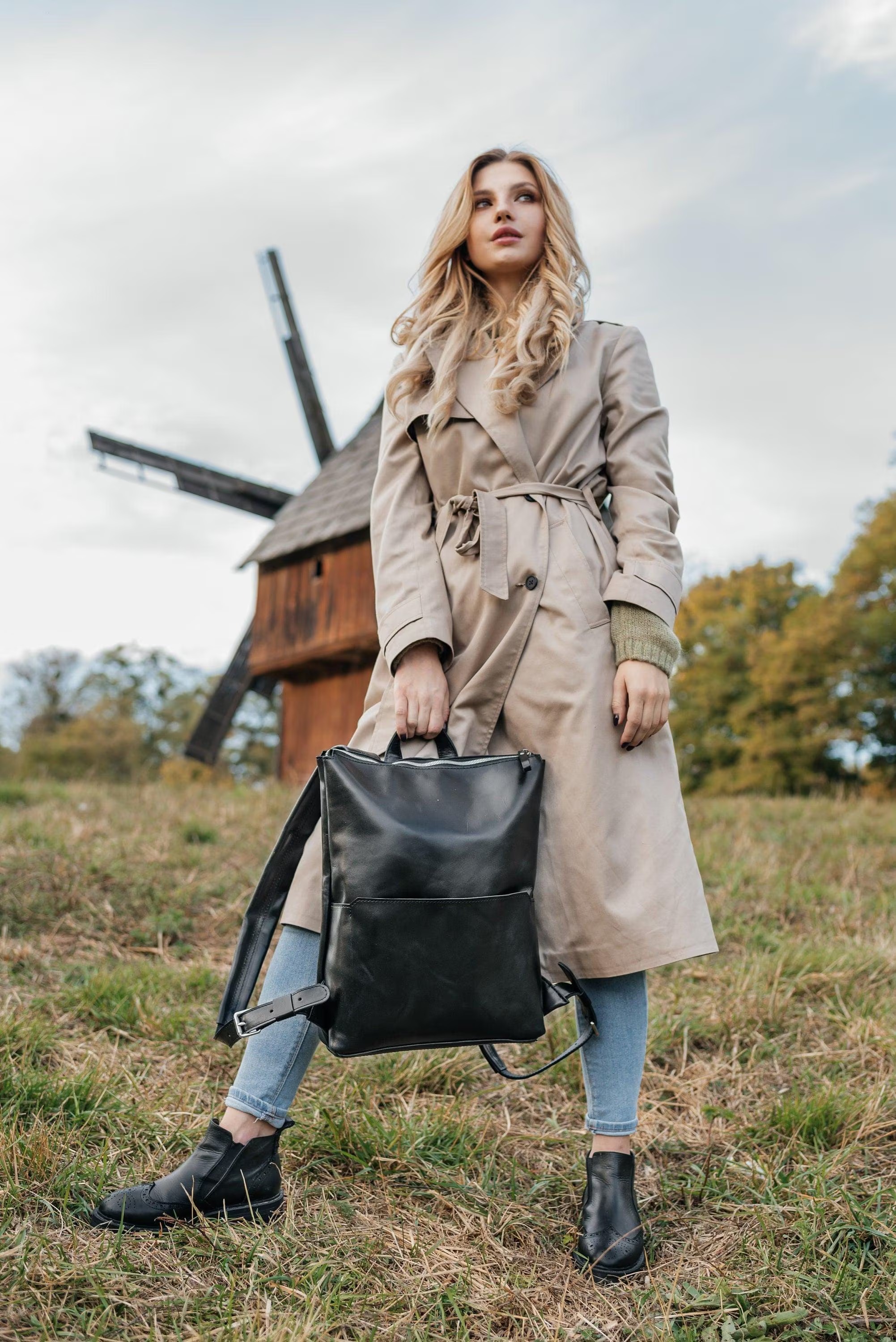 The Urban Slim Leather Backpack