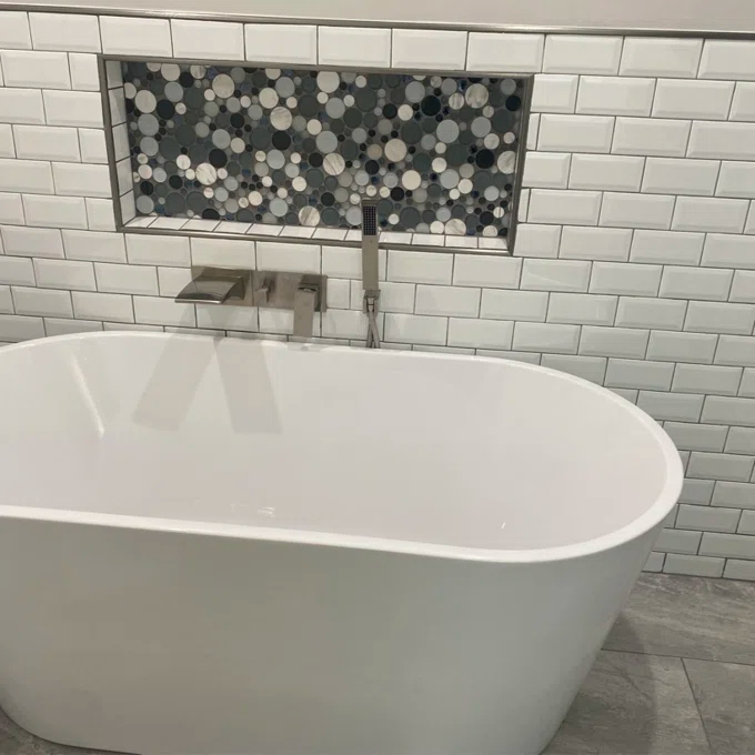 59" x 30" Freestanding Soaking Acrylic Bathtub