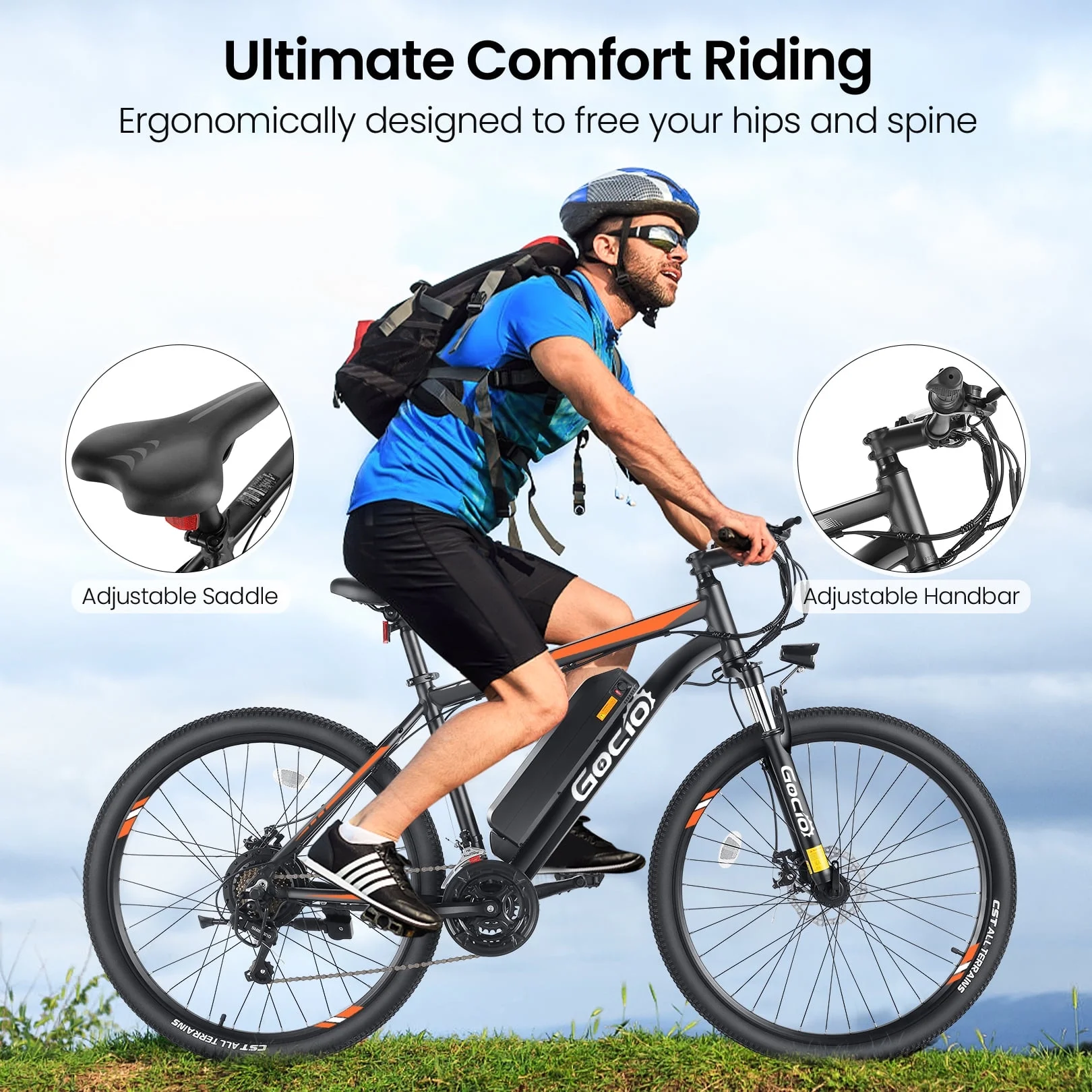 Gocio 26in Electric Mountain Bike, 350W, 36V 374.4Wh