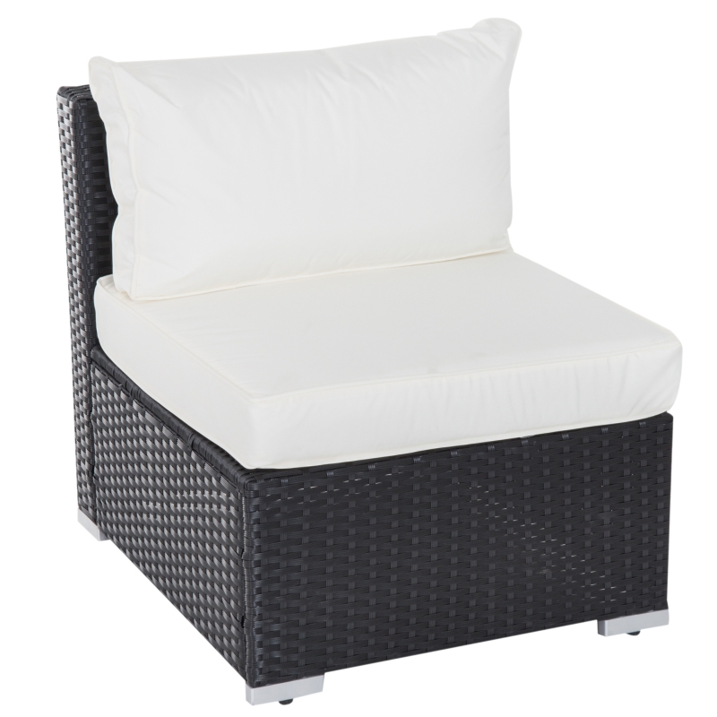 6pc Rattan Wicker Set Garden Sectional Furniture Storage