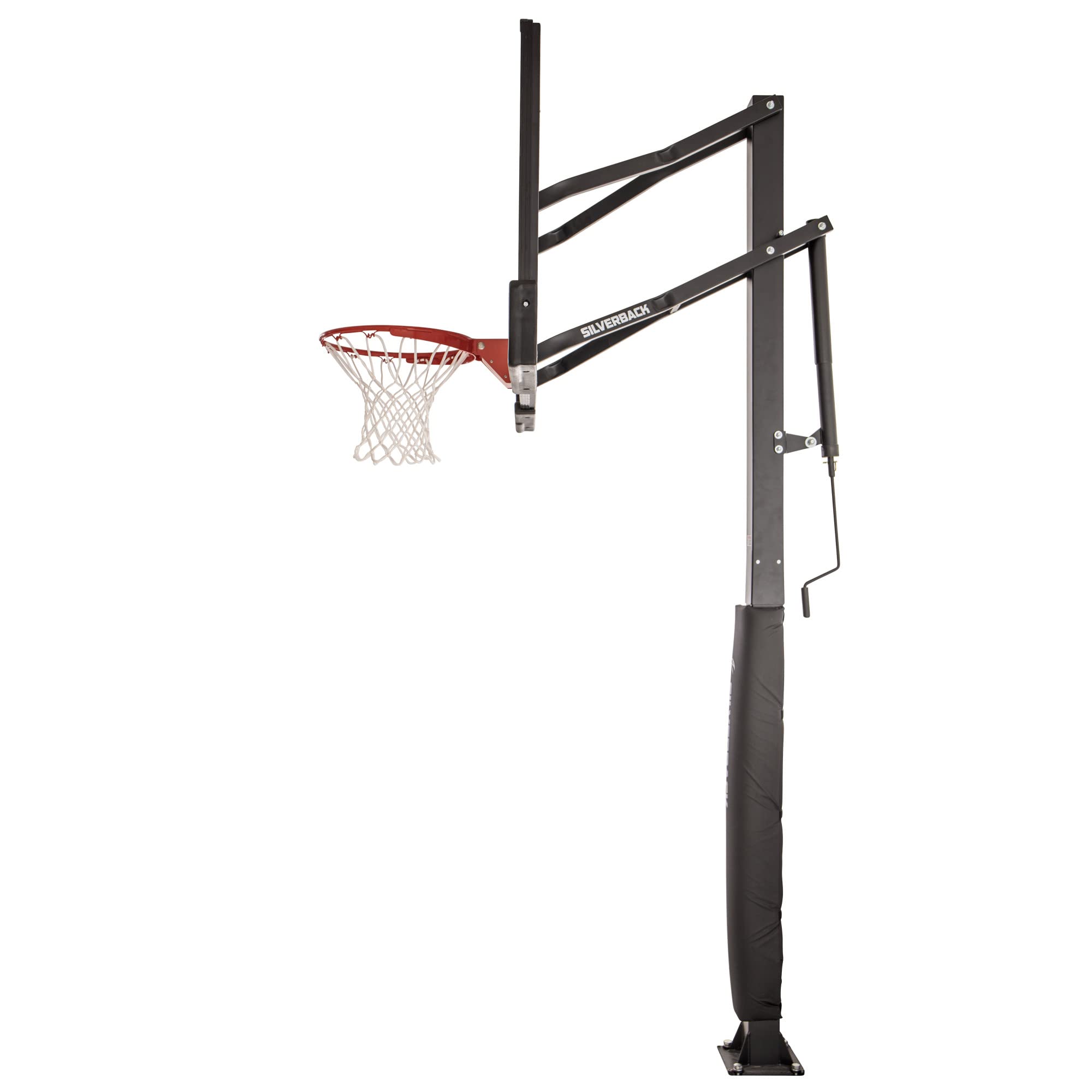 Ground Basketball Hoop with Adjustable-Height Tempered Glass