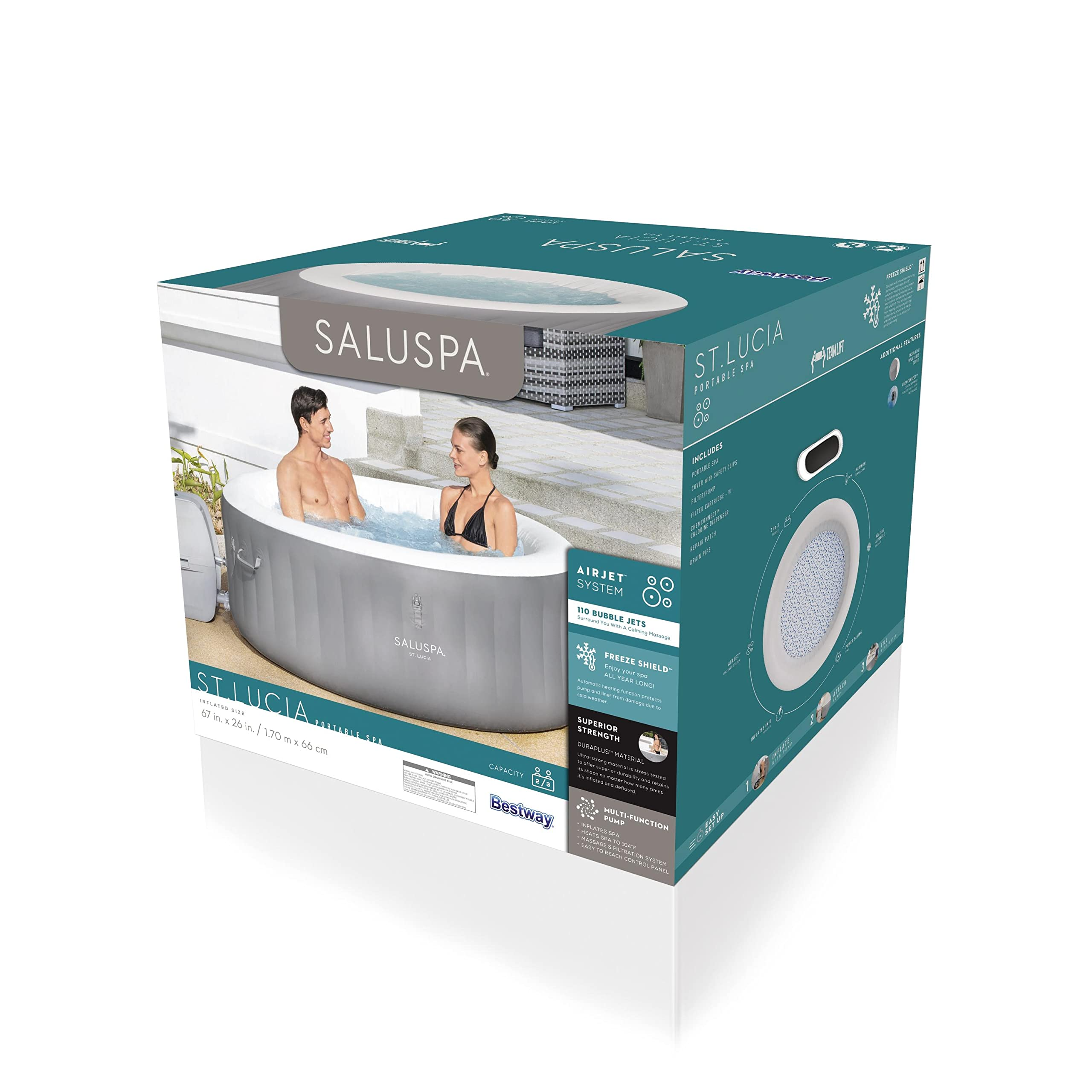 SaluSpa 67x261.70m x 66cm St.Lucia AirJet Spas & Accessories