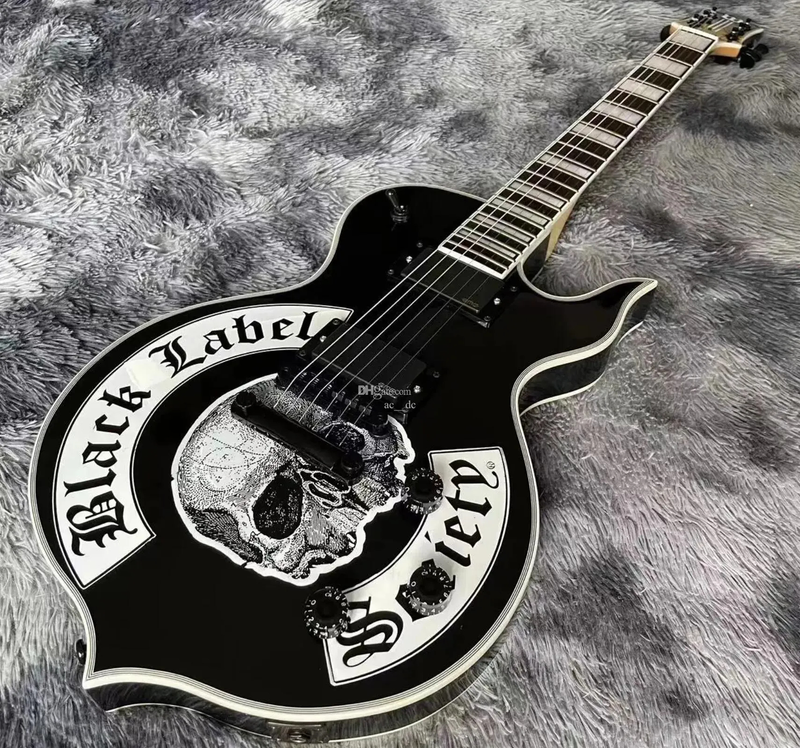 Zakk Wylde Odin Live Stage Played Guitar Signed Black Label Skul Electric Guitar