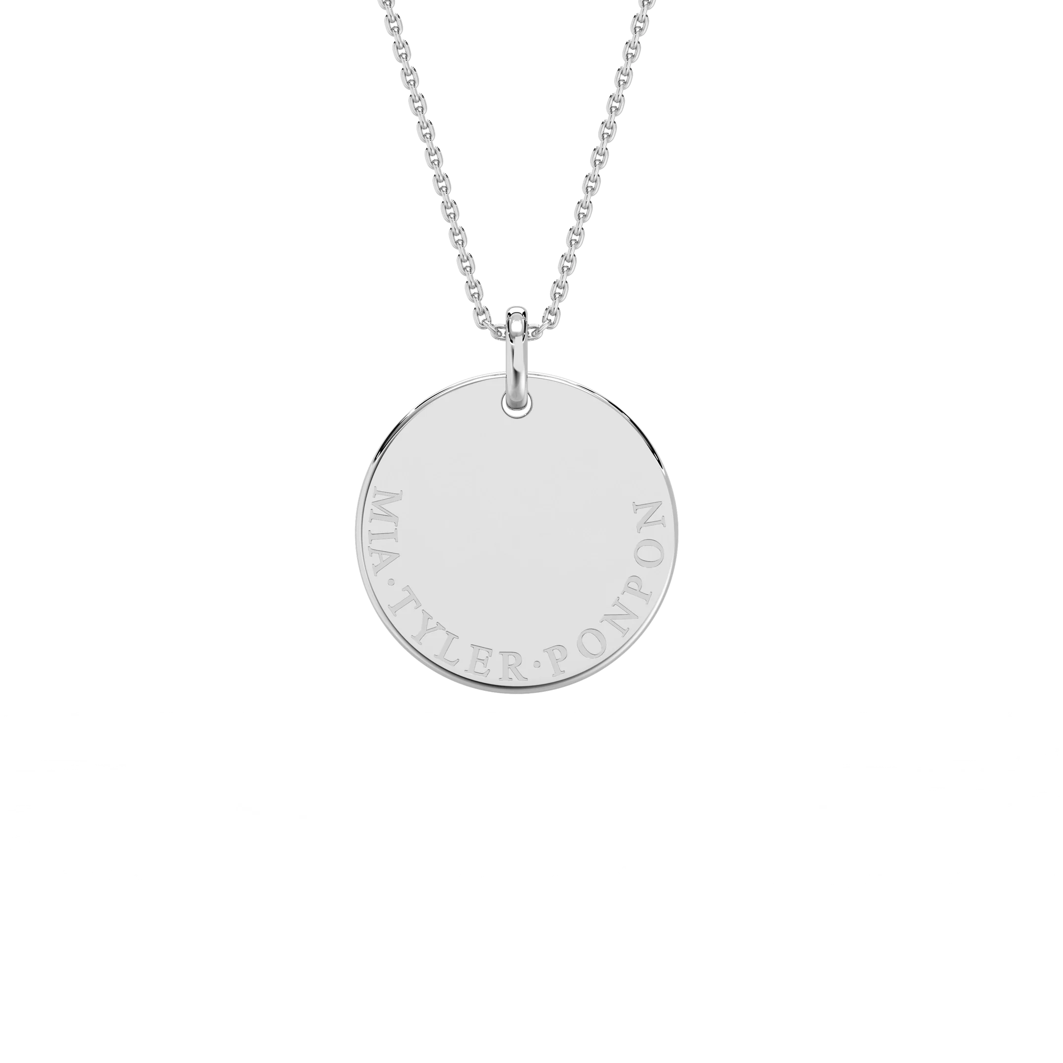 Multi-Name Disc Pendant - 16 or 18 Inches