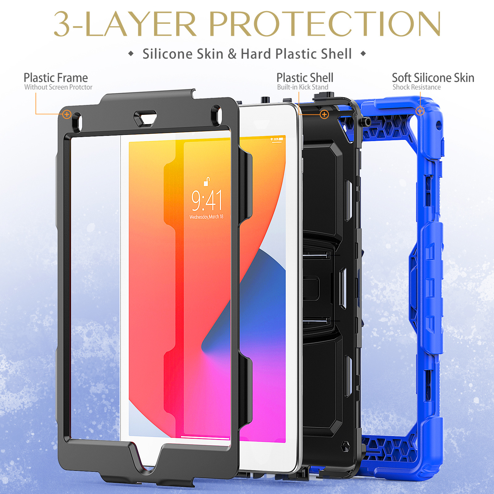 iPad Air 4 Protective Case Silicone - back view