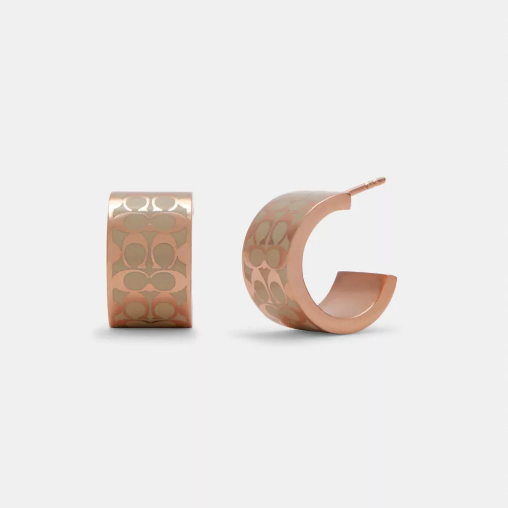 COAthtCH Signature Enamel Huggie Earrings