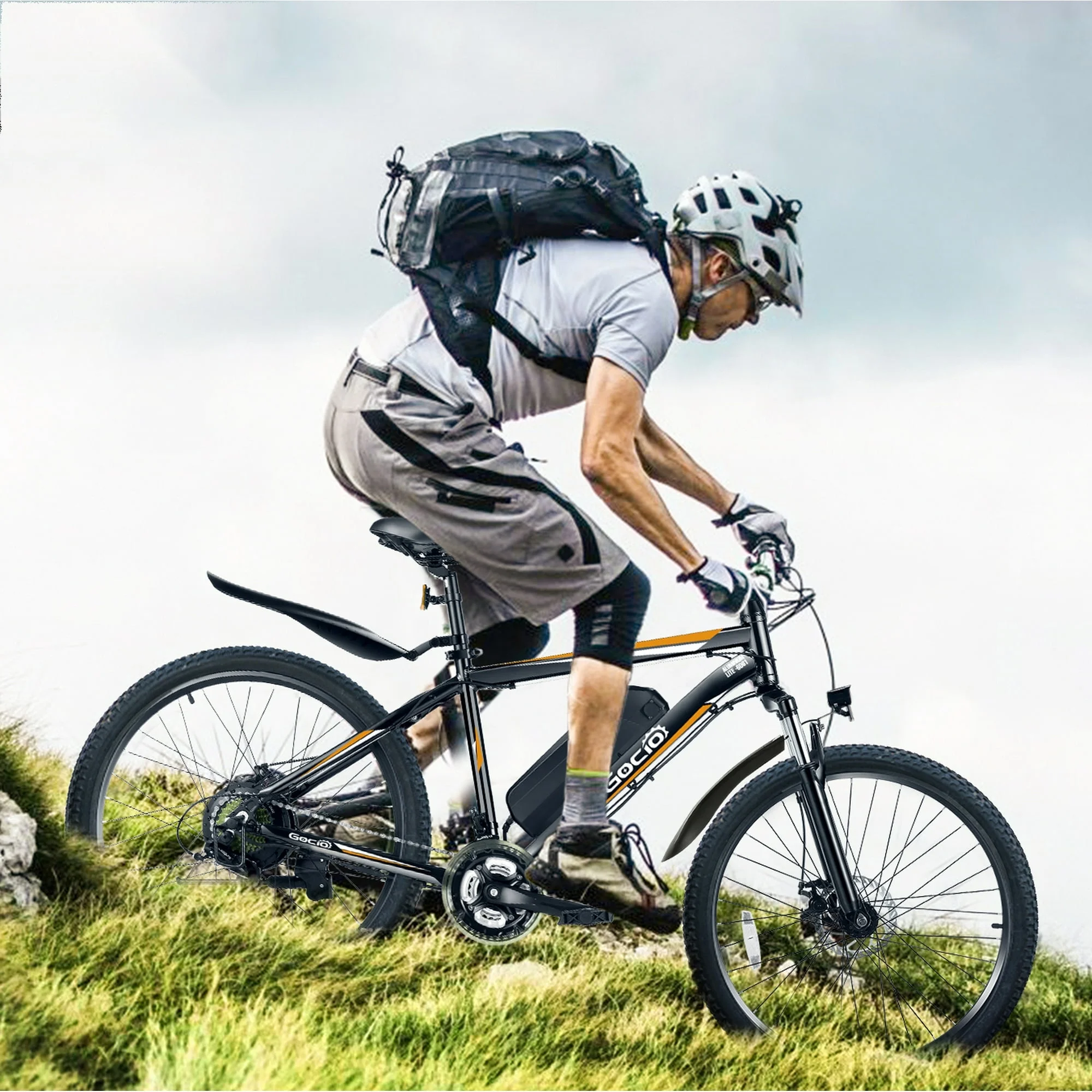 Gocio 26in Electric Mountain Bike, 500W, 48V 375Wh, 21-Speed