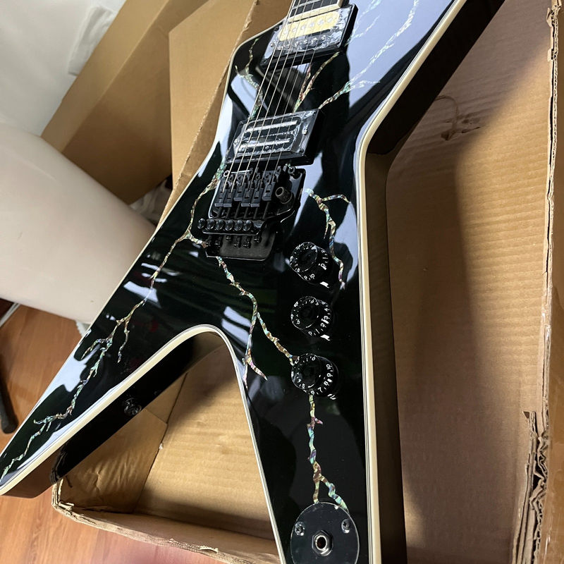 Electric Guitar Dean Dimebag Caibei Lightning Black Hardware Mahogany Body