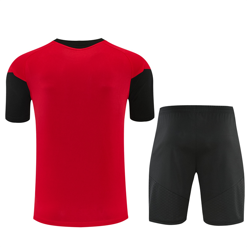 Man Utd 26/27 Short Sleeves Training Suit-Red