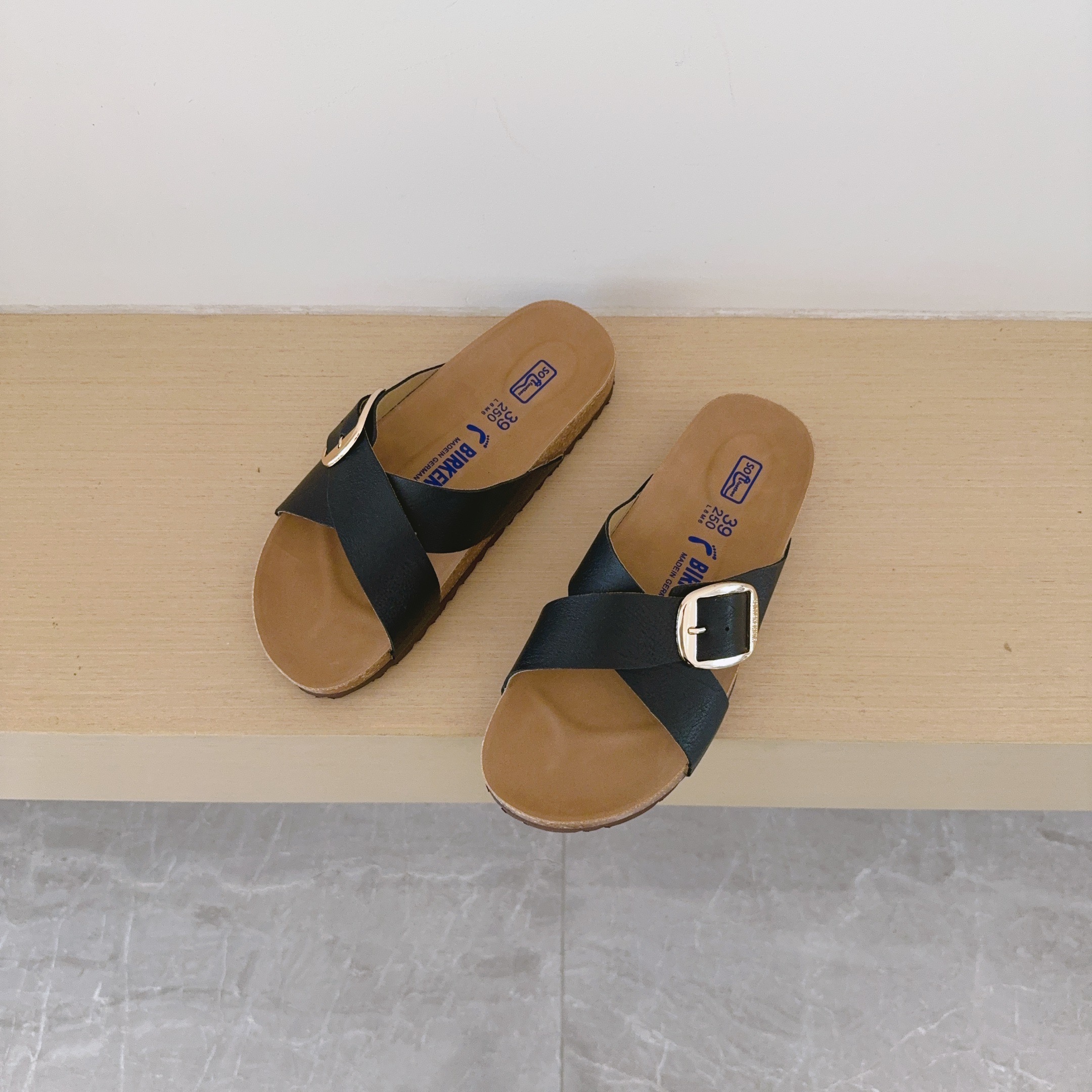 Birken-Style Cross-Strap Sandals