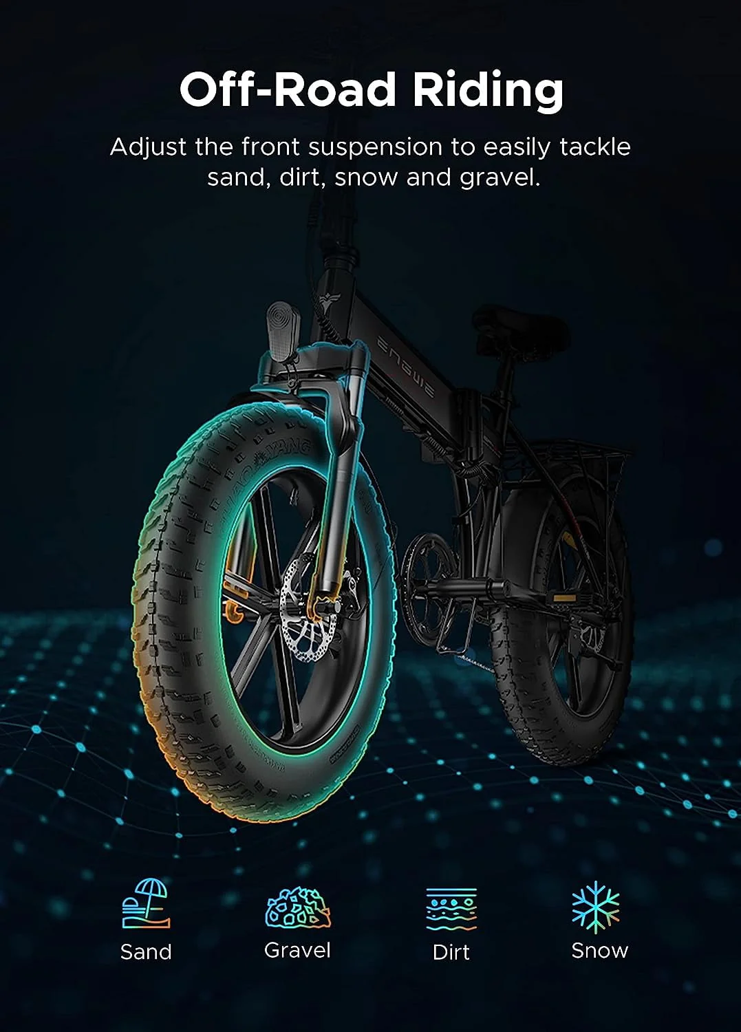 ENGWE EP-2 Pro Folding Electric Bike, 750W, 48V, Black