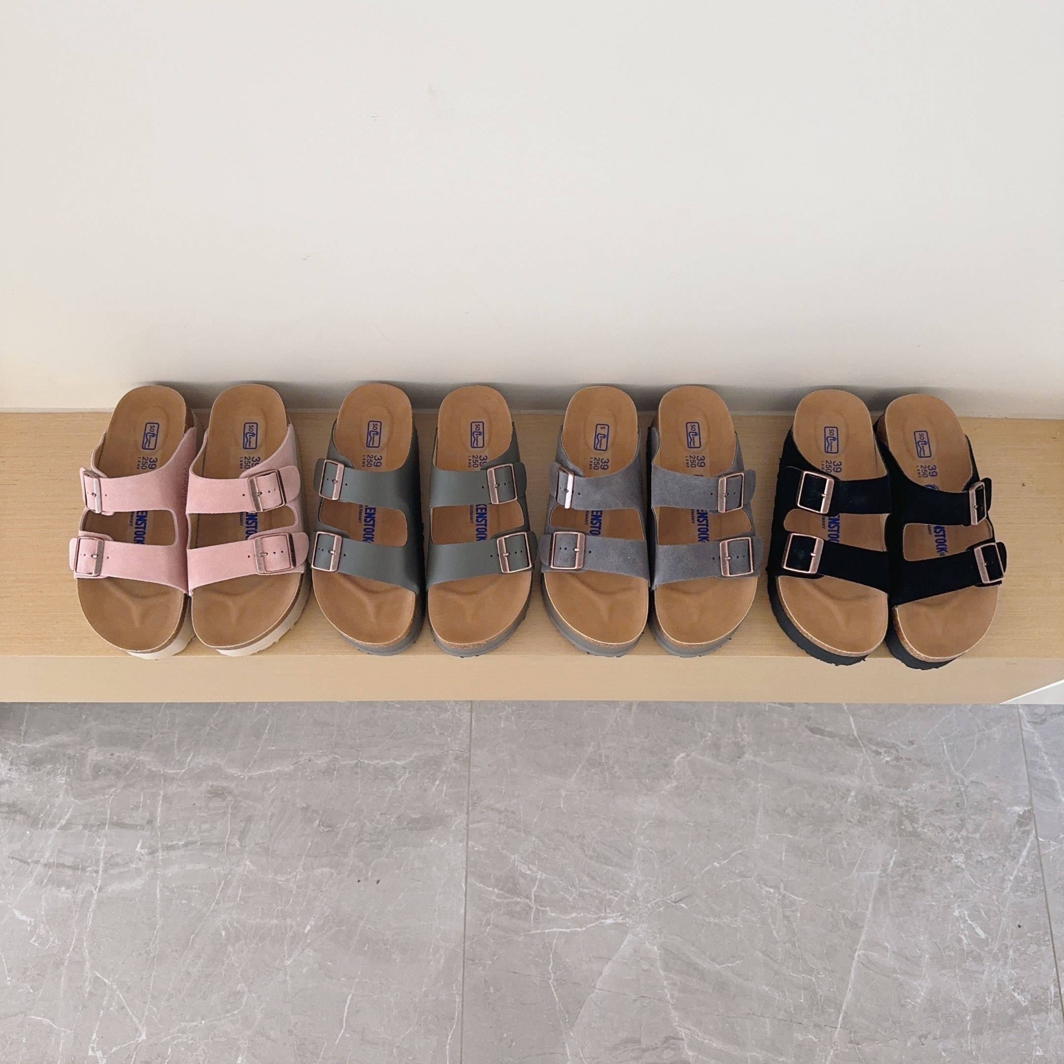 Platform 6 Cm Birken-Style Two-Strap Sandals