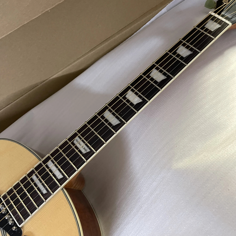 Top Arrival 42#John Lennon Signature Model Acoustic Electric Guitar Solid Spruce