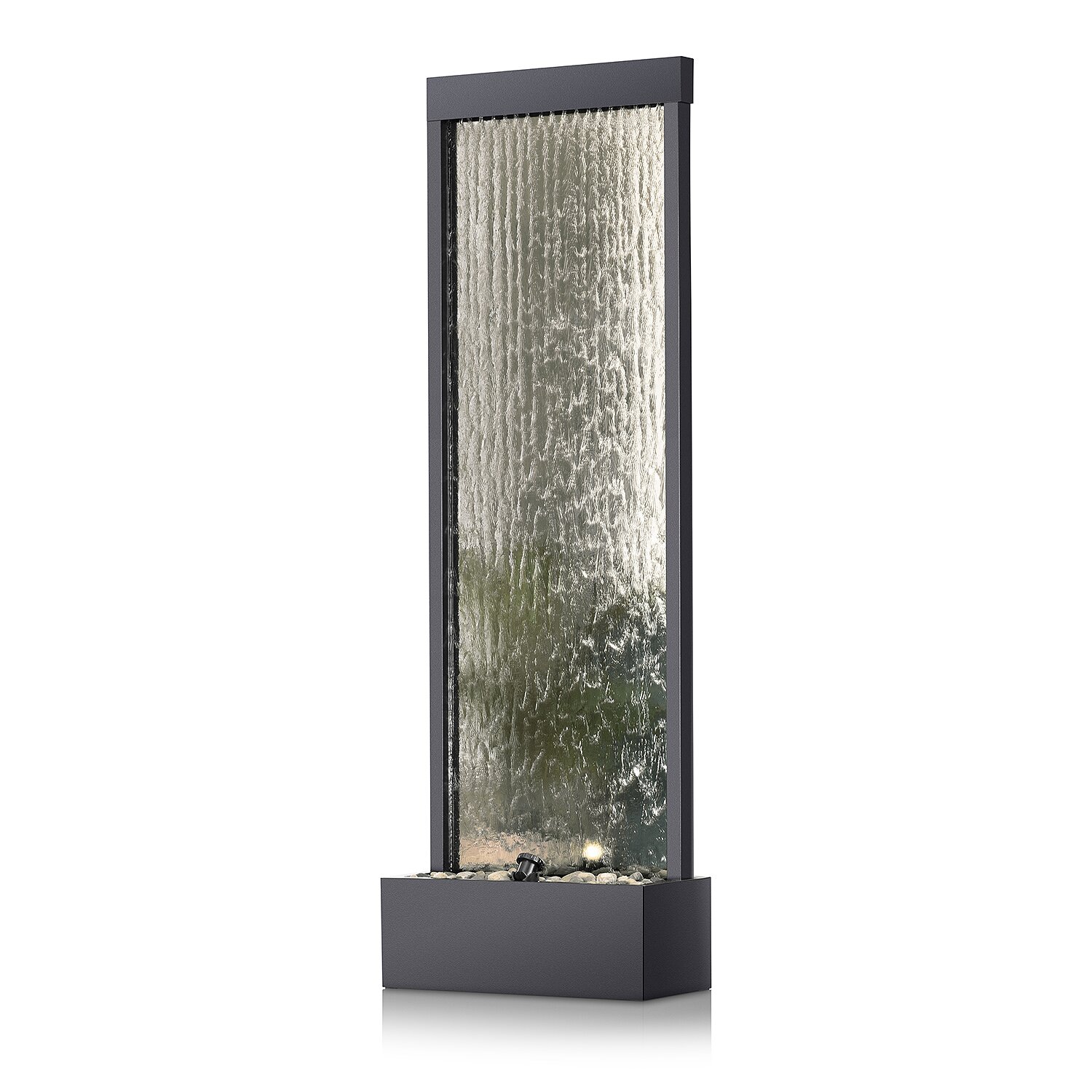 Statesboro Metal Mirror Fountain with Light
