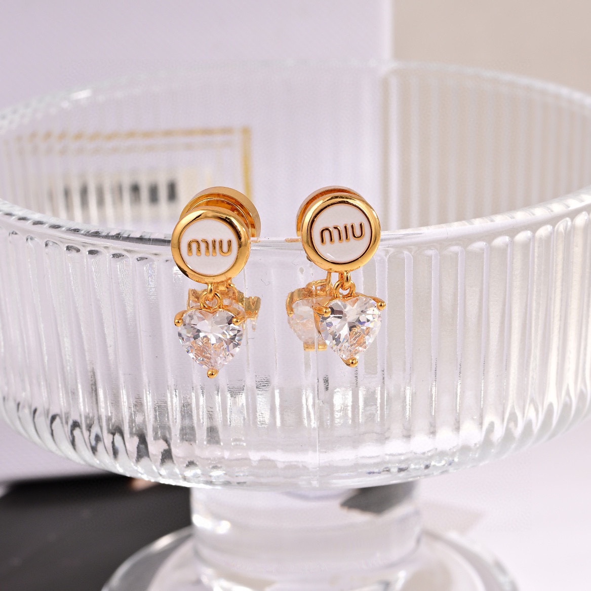 Miumiu letter earrings