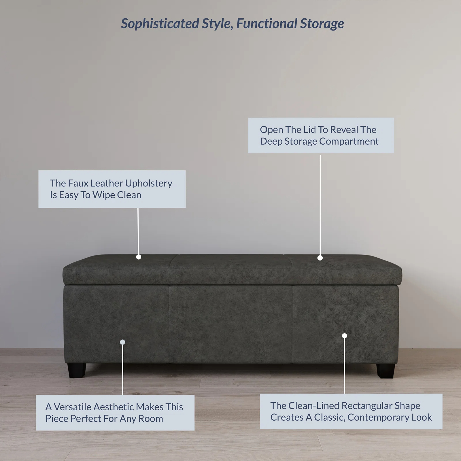 Boston Upholstered Storage Ottoman