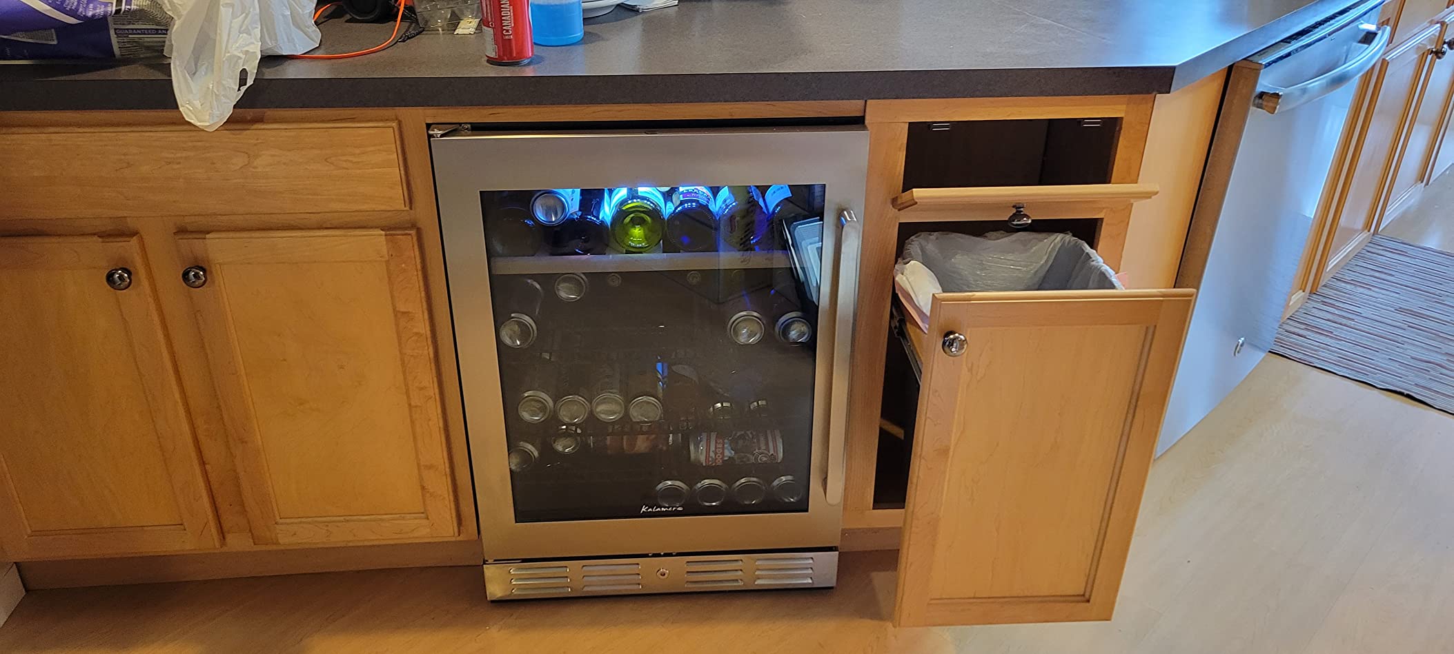 Kalamera 24'' Wine Cooler Refrigerator 46 Bottle Dual Zone