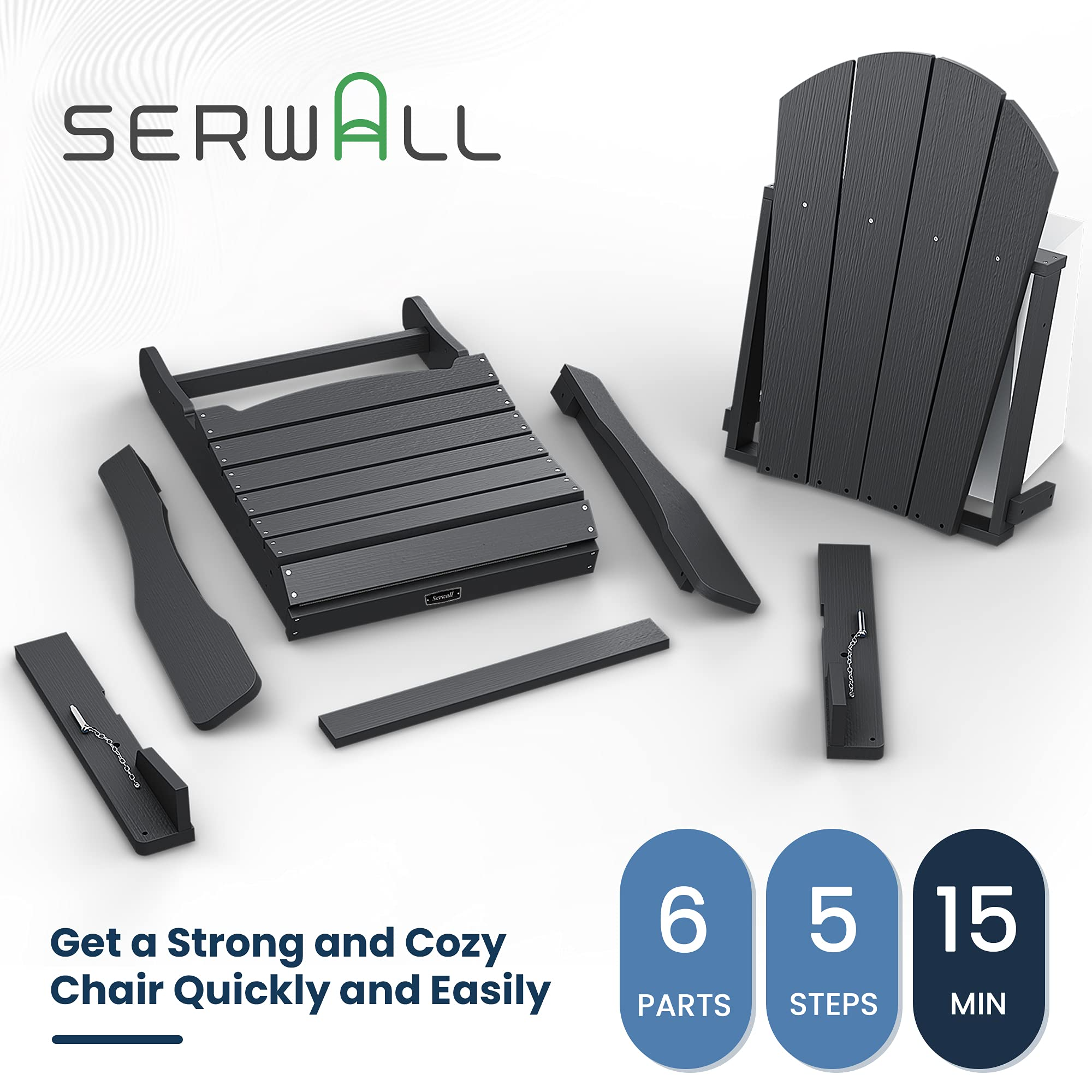 Folding Adirondack Chair Set of 4