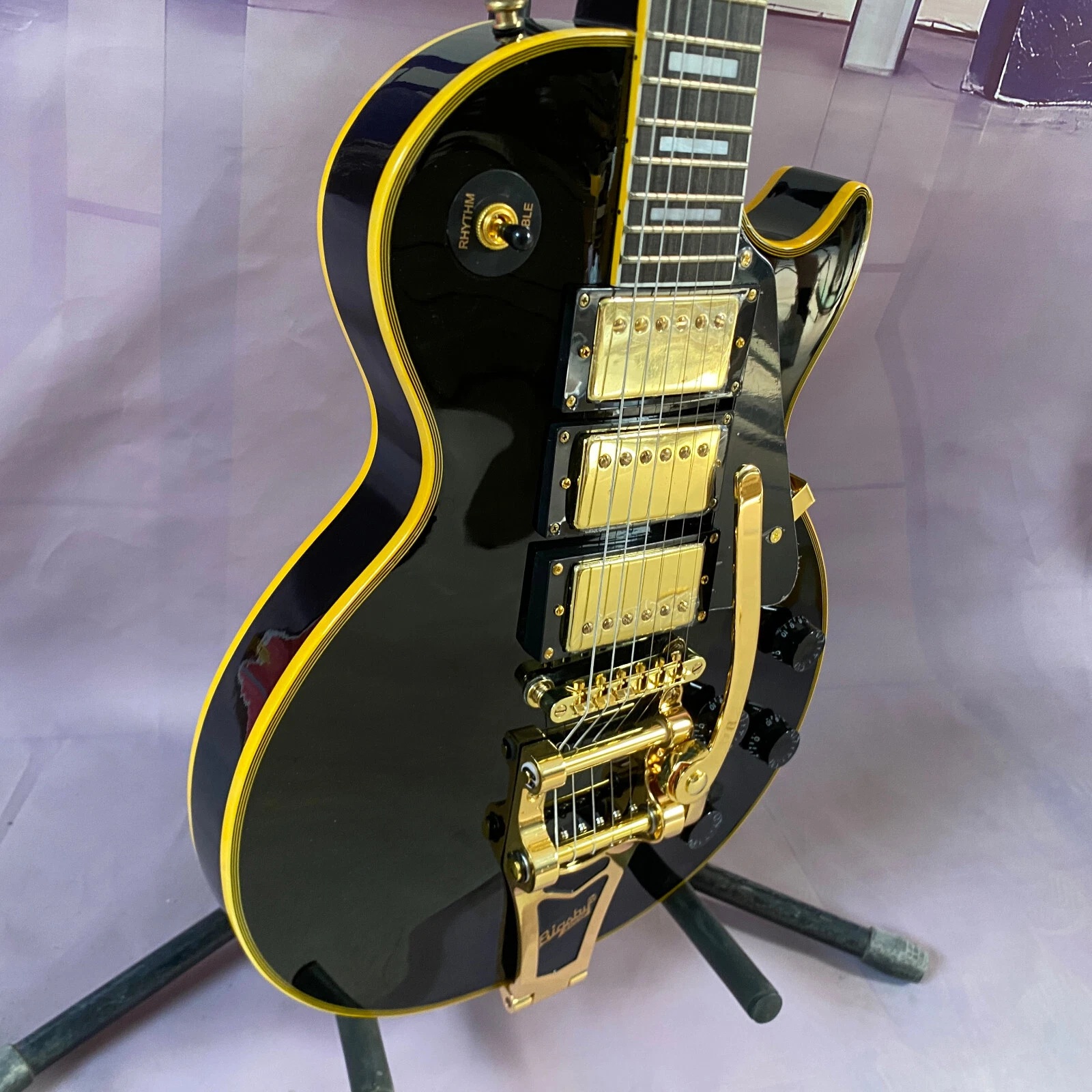 Black Beauty Electric Guitar JazzSolid Mahogany in Stock